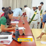 జిల్లా కలెక్టర్ ప్రావీణ్య ప్రజావాణి కార్యక్రమంలో ఫిర్యాదులను స్వీకరిస్తున్న దృశ్యం