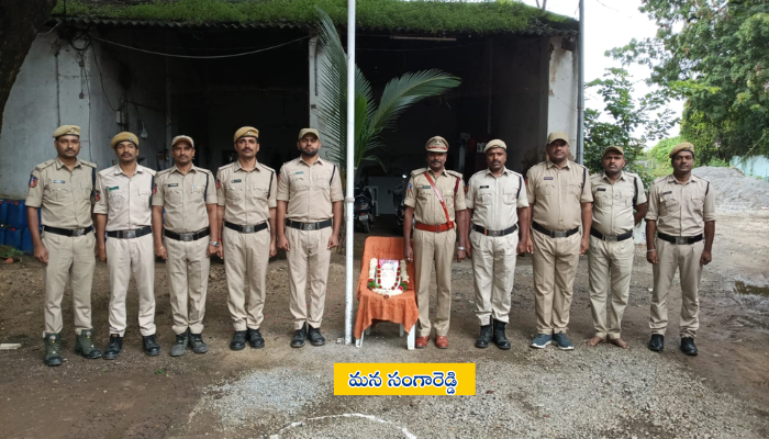 Sadashivpet Fire Station celebrates Praja Palana Dinotsavam with flag hoisting by Station Officer Bikshapathi