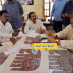 Minister Damodar Rajanarasimha reviewing Jogipet–Ajjamarri bridge construction progress with R&B, Revenue and Irrigation officials in Medak district