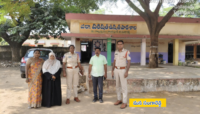 సంగారెడ్డి జిల్లా సమస్యాత్మక పోలింగ్ కేంద్రాలను పరిశీలిస్తున్న ఎస్‌హెచ్‌ఓలు మరియు పోలీసులు