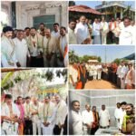 సదాశివపేటలోని శ్రీ విరాంజనేయ స్వామి ఆలయంలో వాహనం మరియు ధ్వజ స్థంభ ప్రతిష్ఠాపనలో పాల్గొంటున్న ఎమ్మెల్యే చింత ప్రభాకర్ గారు