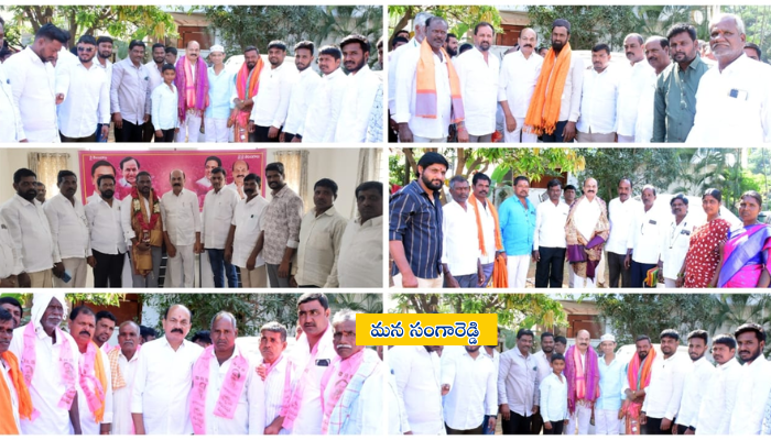 కొండాపూర్ మండలానికి చెందిన నూతన సర్పంచులు, వార్డు మెంబర్లు ఎమ్మెల్యేను కలిసిన దృశ్యం